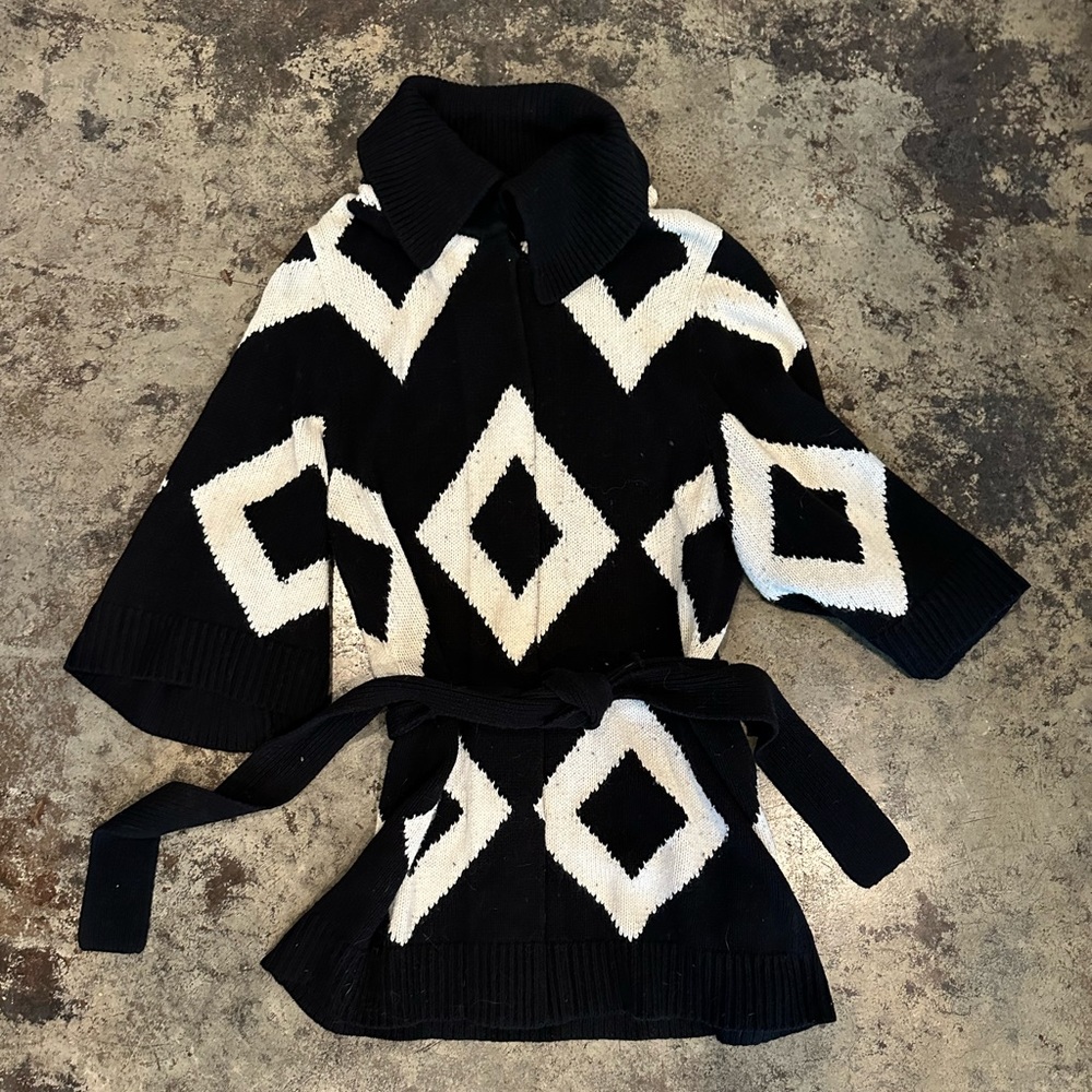 White House Black Market Tie Wrap Around Sweater